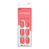 Uñas Impress Kiss Color - Salmon