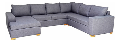 Sillon Esquinero 4 Modulos Premium En Chenille Fullconfort