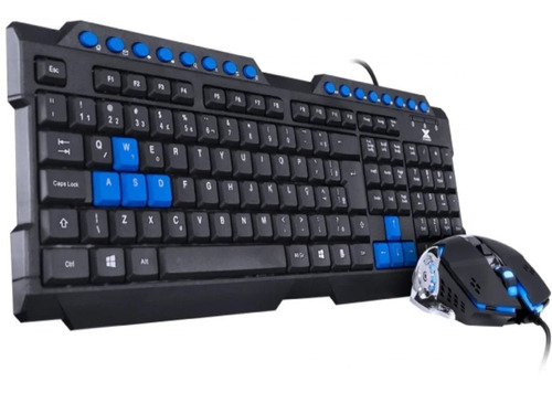 Teclado E Mouse 2400dpi Gamer Vx Gaming Led Grifo - Vinik Nf