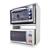 Nicho Suporte Para Microondas Forno Elétrico 60cm Preto