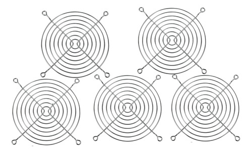 Pack 5 Rejillas Para Ventiladores De 120mm, Cromada