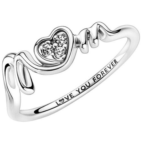 Anillo Pandora Corazón De Mom + Regalo Para Mamá 