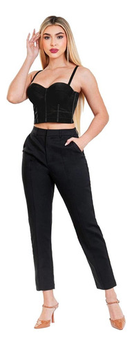 Blusa Top Crop Dama Tipo Corset Elegante Para Mujer Hs