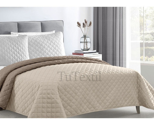 Cubrecama Quilt Micromatelaseado 2 1/2 240 X 230 Doble Faz