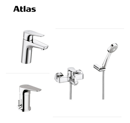 Griferia Roca Atlas Monocomando Ducha Ext Lavatorio Bidet