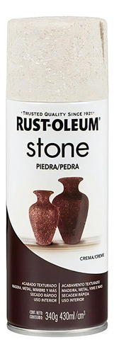 Pintura Aerosol Stone Acabado Texturado Piedra Rust Oleum Color Crema