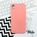 Funda Silicon Moda Lisa Suave Color Pastel Para iPhone