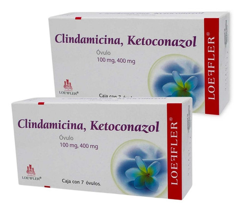 Clindamicina Y Ketoconazol 100mg/400 Dos Cajas Con 14 Ovulos