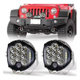 * Par Faros Led Luz Blanca Potentes Redondo 50w Alta /baja5