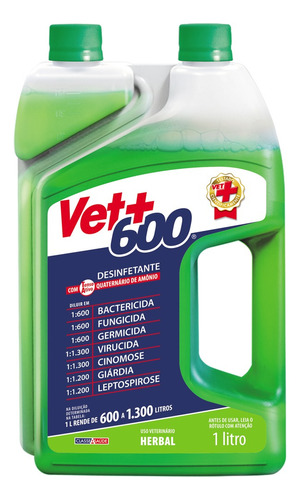 Desinfetante Bactericida  Vet+600 1 L   