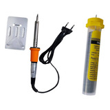 Kit Ferro De Soldar 110v 60w Com Suporte + Tubo De Estanho