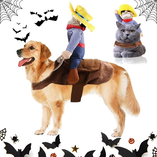 Disfraz Halloween Para Perro Chico Y Grande Vaquero Jinete