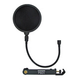 Samson Ps01 Pop Filter Con Cuello De Ganso | Filtro Dual De 4.75  Reduce El Popeo - Flexible 12  Color: Bk