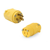 Kit, Clavija + Conector Pvc Amarillo, 15a - 125v, Nema 515cv