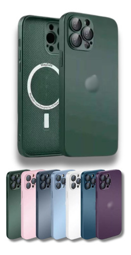Capa Case Para iPhone 15 Magsafe Ag-glass - Verde-alpino