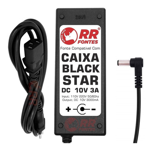 Fonte Para Caixa Som Amplificador Blackstar Dc 10v 3a 