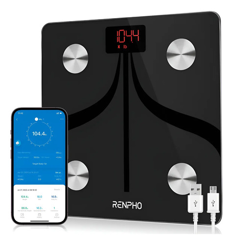 Renpho Báscula Electrónica Carga Usb Inteligente App | Meses sin interés
