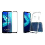 Funda Acrílico + Templado Compatible Con Moto G8 Power Lite