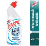 Limpiador Para Baño Harpic White & Shine 750 Ml