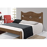 Cama Casal C/ Cabeceira- 100% Mdf - Extrado De Madeira