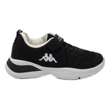 Zapatillas Kappa Logo Forli Ev Kids Negro Blanco Velcro