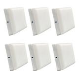 Pack6 Foco Panel Plafon 24w Cuadrado Luz Blanca Fria