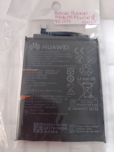 Bateria Huawei Hb405979ecw Para Y5 2018