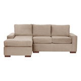 Seccional Izq Livorno Tela Velvet Beige