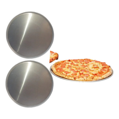 Charolas Pizza 26 Cm Kit 2 Pzas (bandejas) Aluminio Reforzad | Meses sin interés