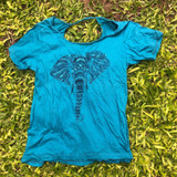 Remera Azul De Algodón Estampado Elefante (m7) Kevingston