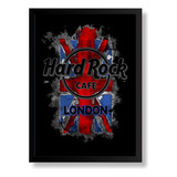 Quadro Decorativo   Hard Rock Café Com Moldura 43x33cm A3