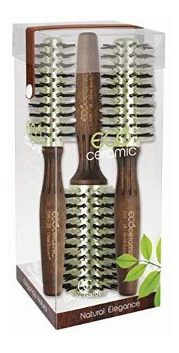 Cepillo De Pelo Térmico Redondo De Cerdas Firmes Ecoceramic 