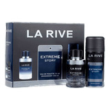 Perfume La Rive Kit Extreme Story Edt 75ml + Deo 150ml Novo