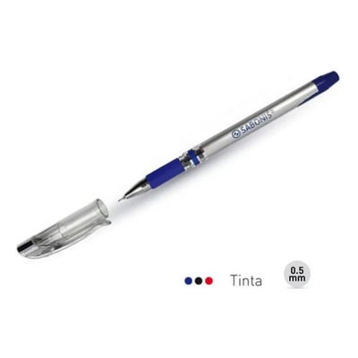 12 Roller Gel Punta Aguja Sabonis Gl-808 Color de la tinta Azul Color del exterior Negro | Meses sin interés