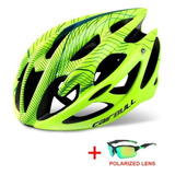 Casco De Bicicleta Verde Mtb Gravel Mas Lentes Talla L