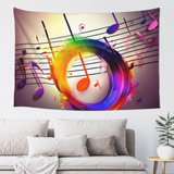 Adanti Music1 Print Tapestry Decorative Wall Soft Wide Wall.