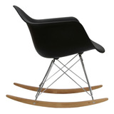 Silla Sillon Mecedor Eames Rocking Chair Negra Blanca