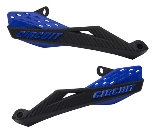 Protetor Mão Circuit Fenix Guidão Fat Bar Carbon Azul