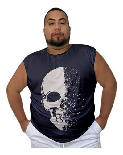 Kit 2 Camiseta Regata Uv Masculina Machão Plus Size G6 A G12