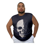 Kit 2 Camiseta Regata Uv Masculina Machão Plus Size G6 A G12