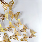 Paquete 12 Mariposas Decorativas De Pvc, 3d