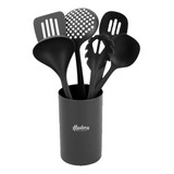 Set  X6 Utensilios Nylon Holder Plastico Linea Economica