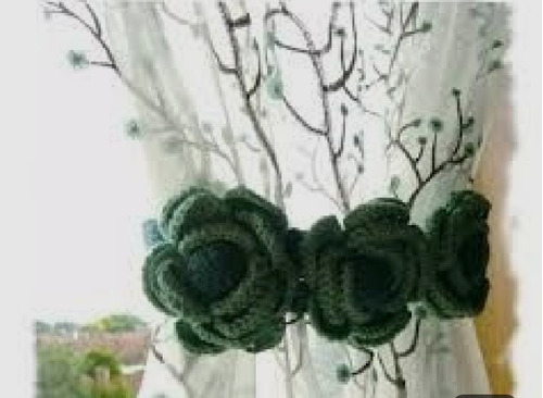 Sujeta Cortinas  Tejido A Crochet