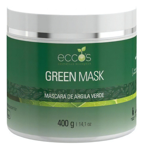 Máscara Faciai Para Pele Ecco's Green Mask 400g