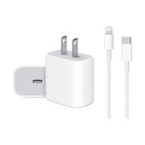 Cargador iPhone Cubo20w + Cable Tipo C A Lightning Original 