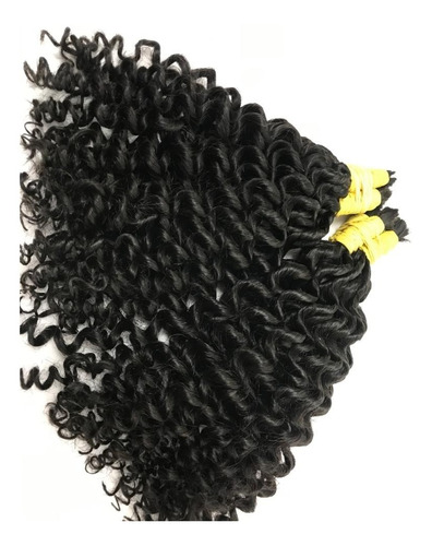 Cabelo Humano Com Cachos Permanente A Vapor De 40cm/50 Grs. Cor Castanho