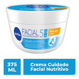Crema Facial Hidratante Nivea 5 En 1 Cuidado Nutritivo 375ml