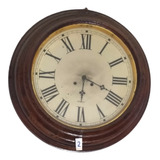 Reloj Antiguo De Pared Original De Madera  Diametro 50 Cm