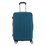 Valija Wanderlust Mediana Rigida Azul Ruedas Extraible 24p