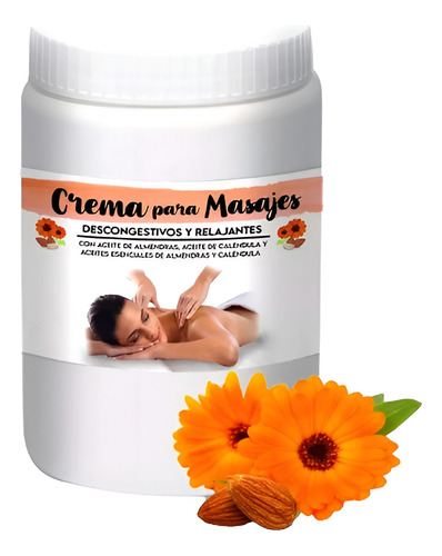 Crema Masaje Descontracturante Calendula Almedra 1k Belgrano